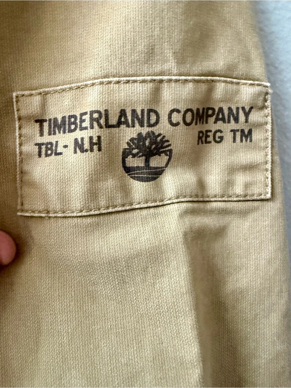 Timberland Khaki 100% Cotton Military Field Nehru Collar Jacket Mens M